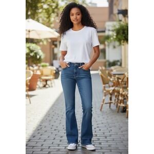 7 For All Mankind Kimmie Bootcut Jeans Womens 26/27 Medium Wash Stretch Denim